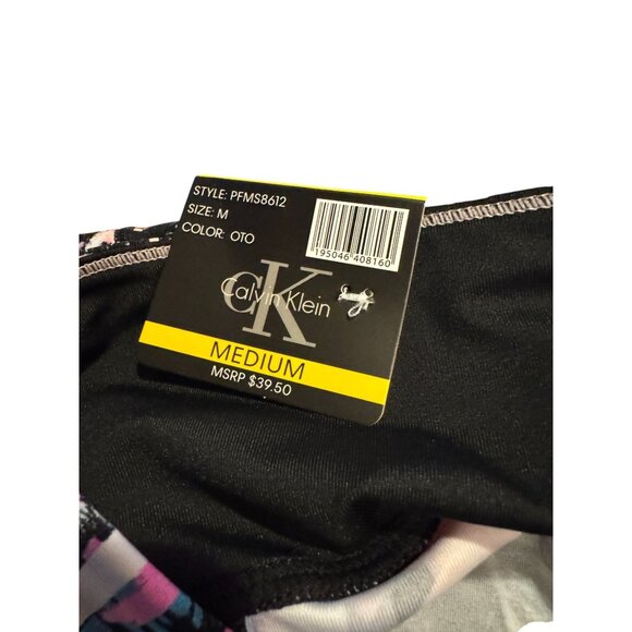 Calvin Klein Womens Medium Tropical Print Pull-On Active Shorts Nylon/Spandex - Picture 6 of 8